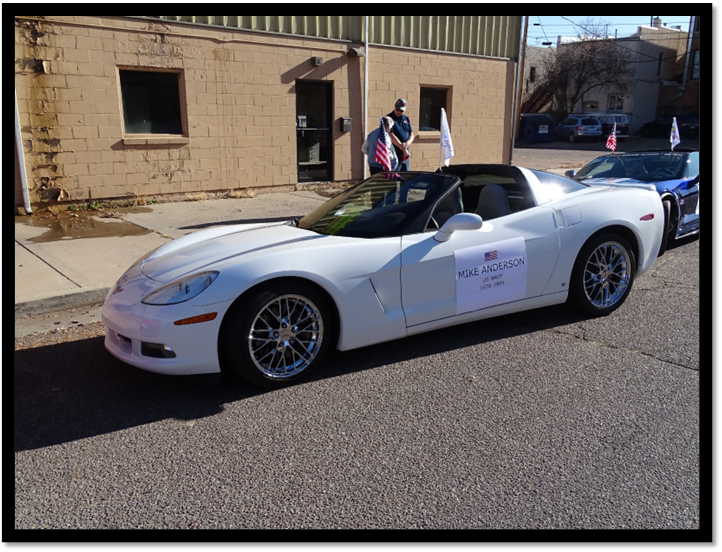 A white sports car parked in front of a building

Description automatically generated